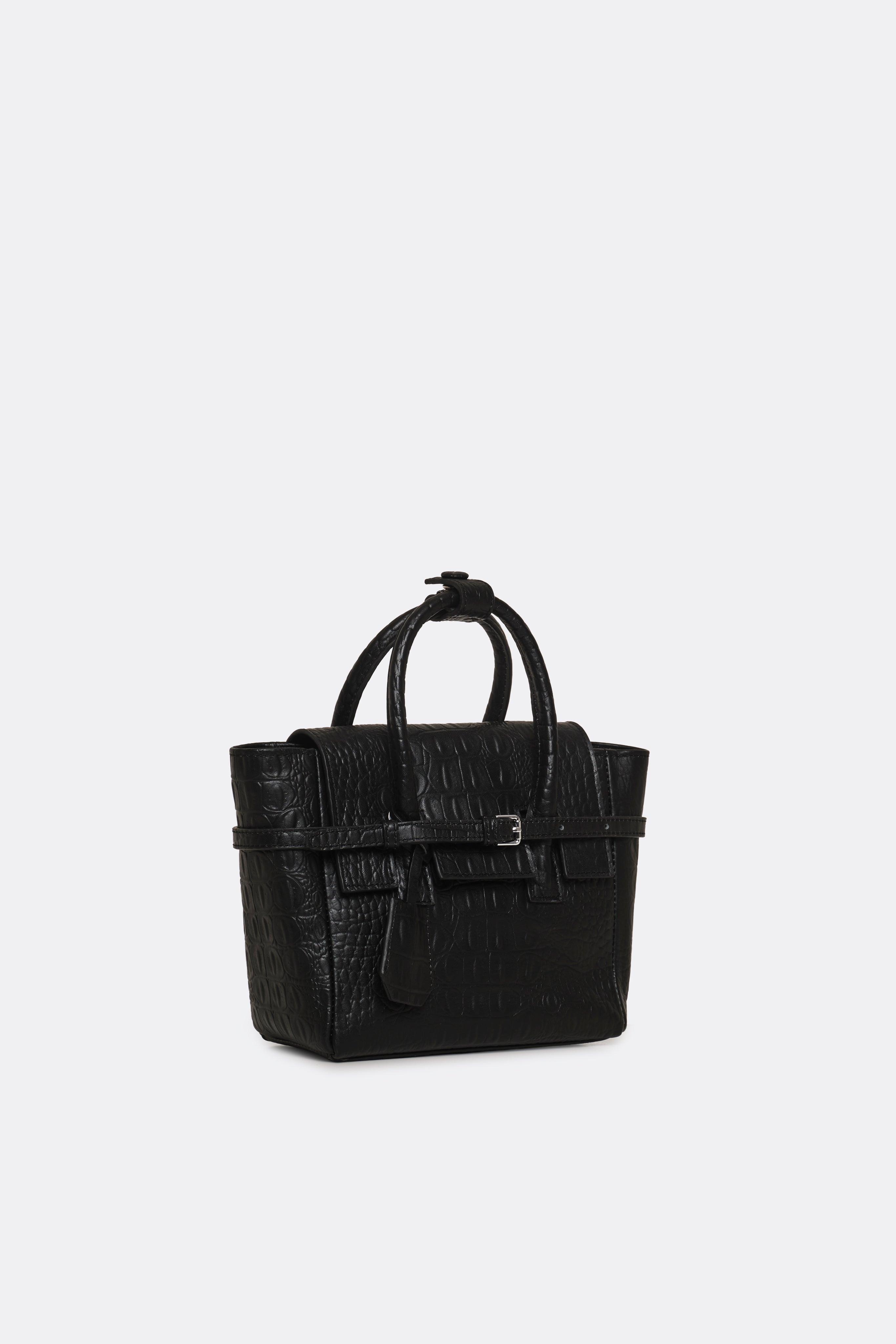 Mini Obi Bag Croc Black