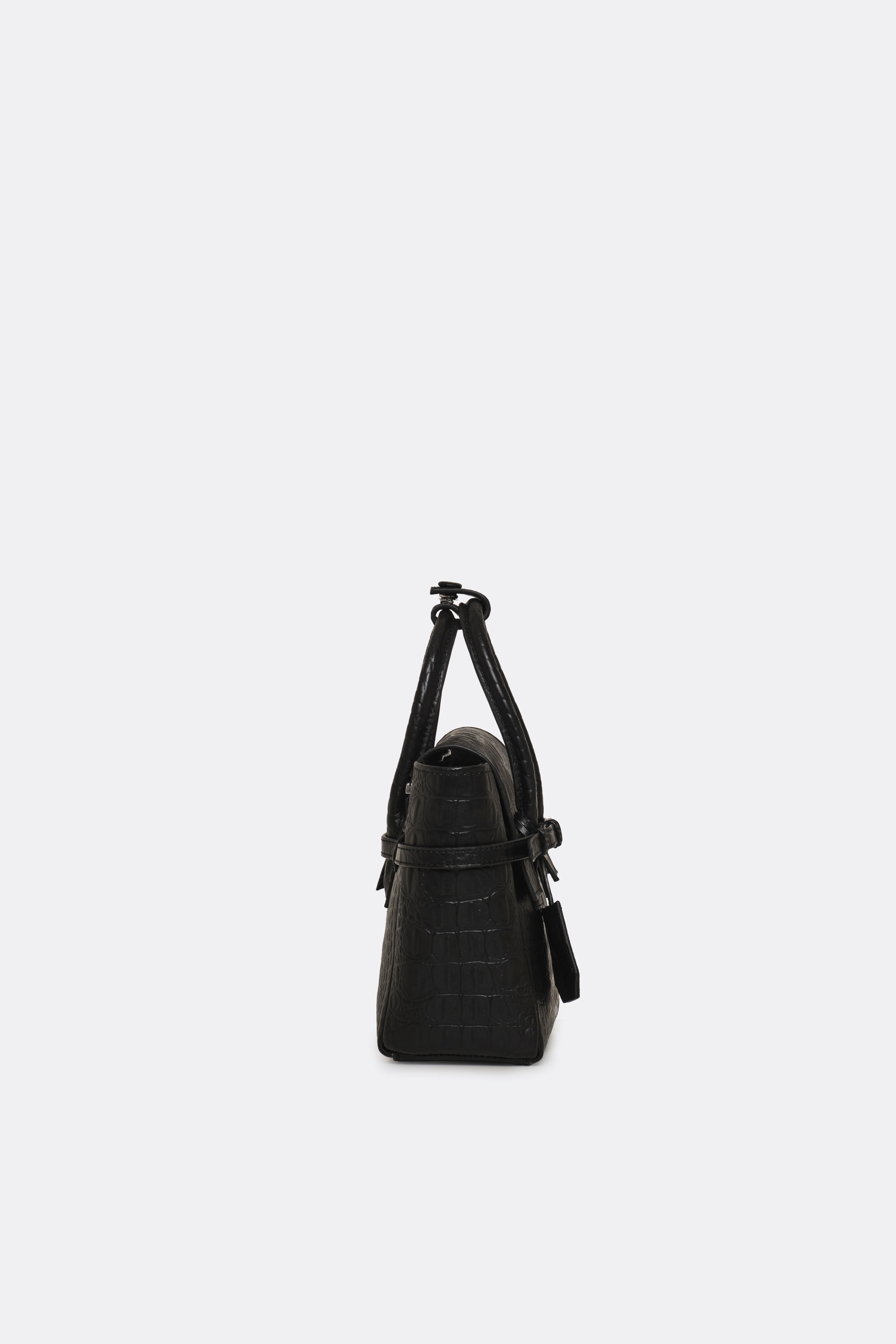 Mini Obi Bag Croc Black