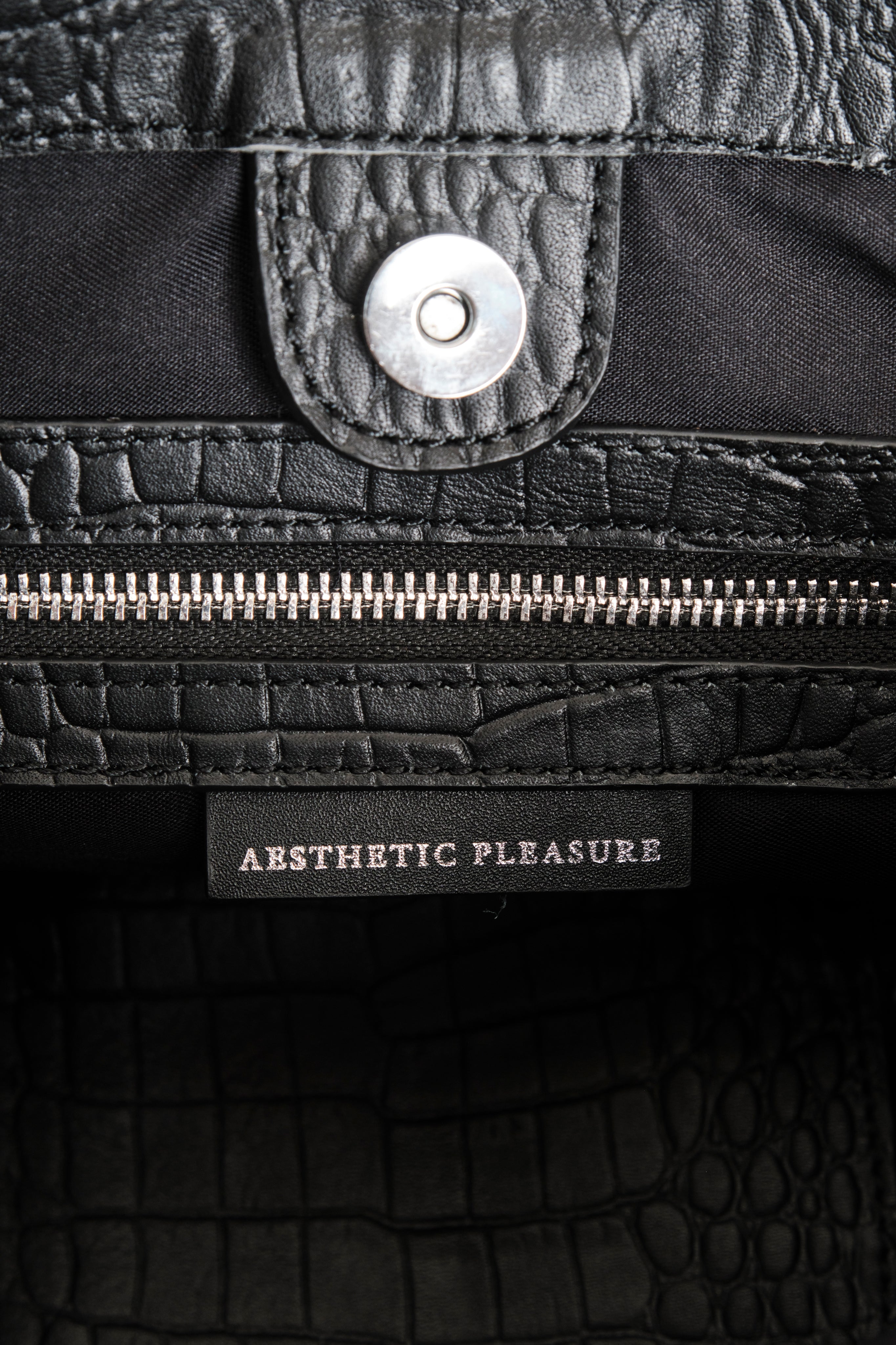 Mini Obi Bag Croc Black