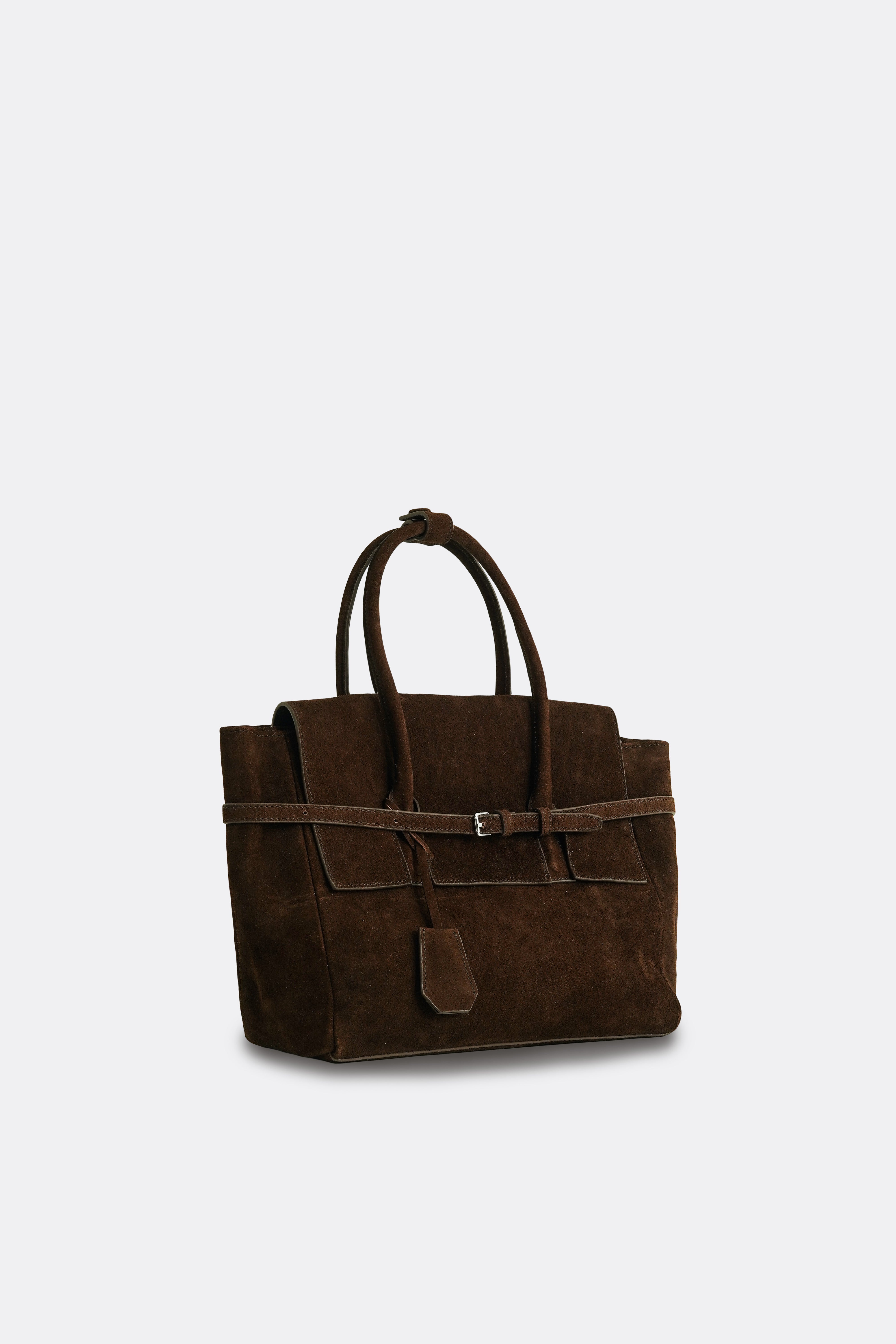 Medium Obi Bag Suede Brown