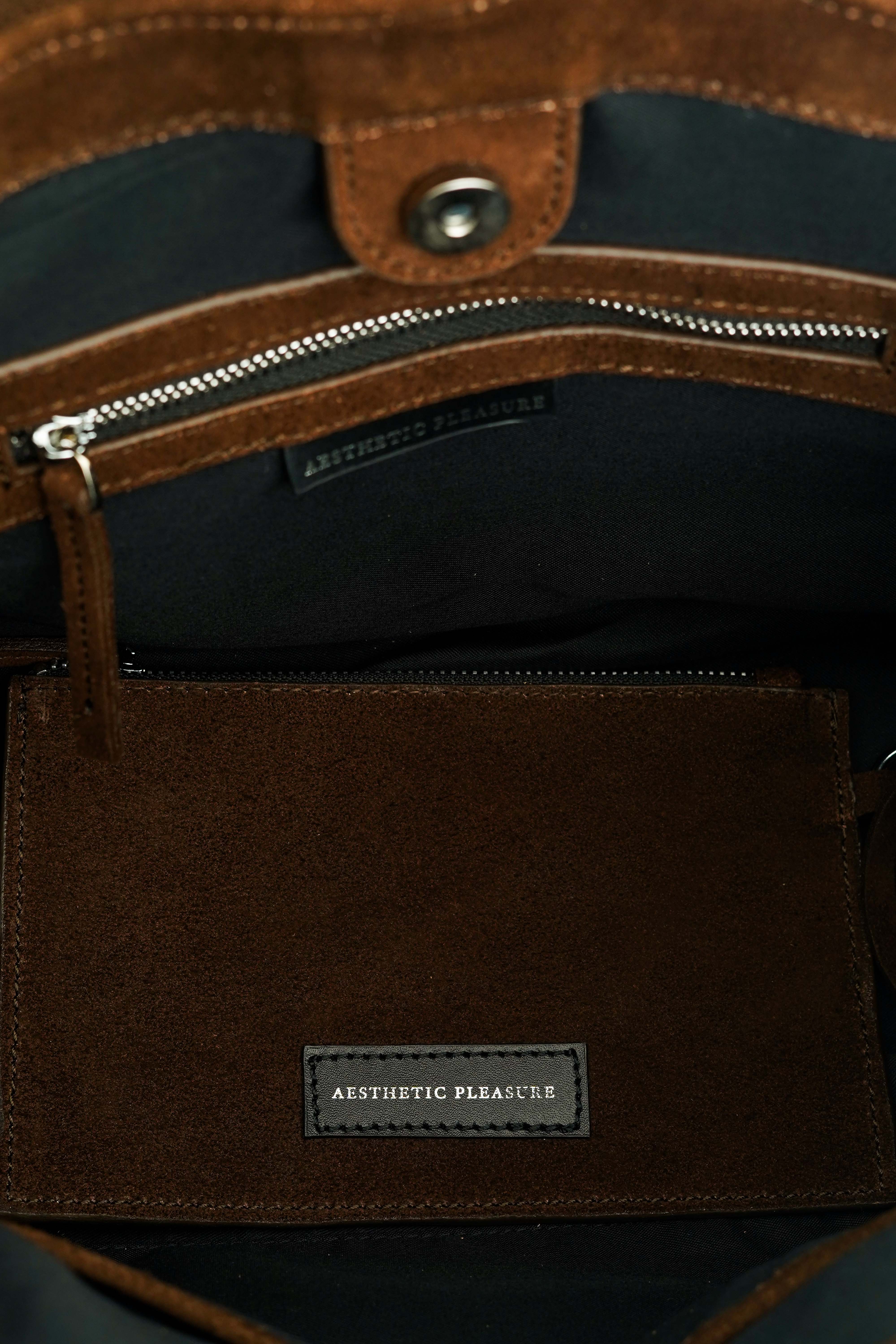 Medium Obi Bag Suede Brown