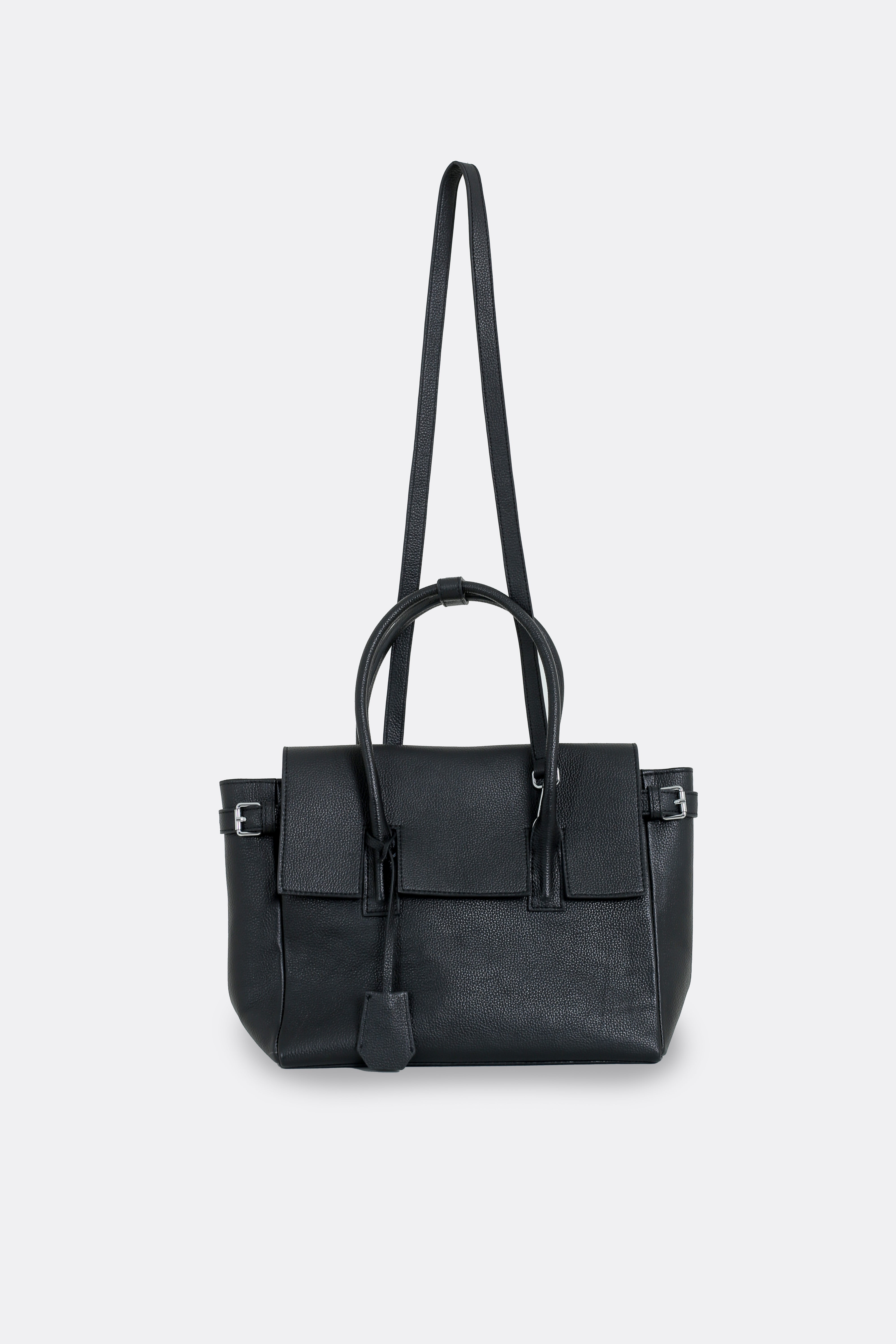 Medium Rocco Bag Grain Black