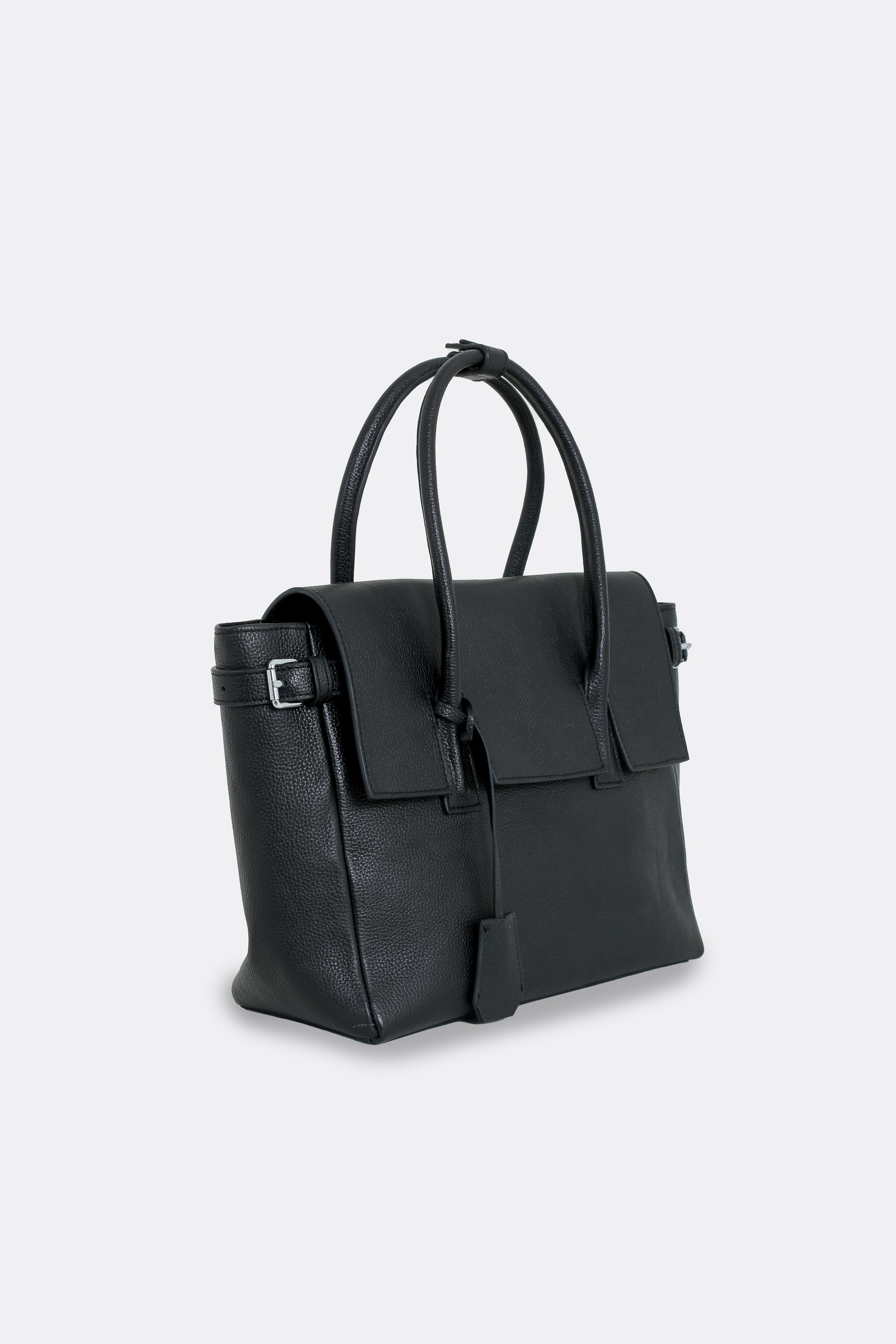 Medium Rocco Bag Grain Black