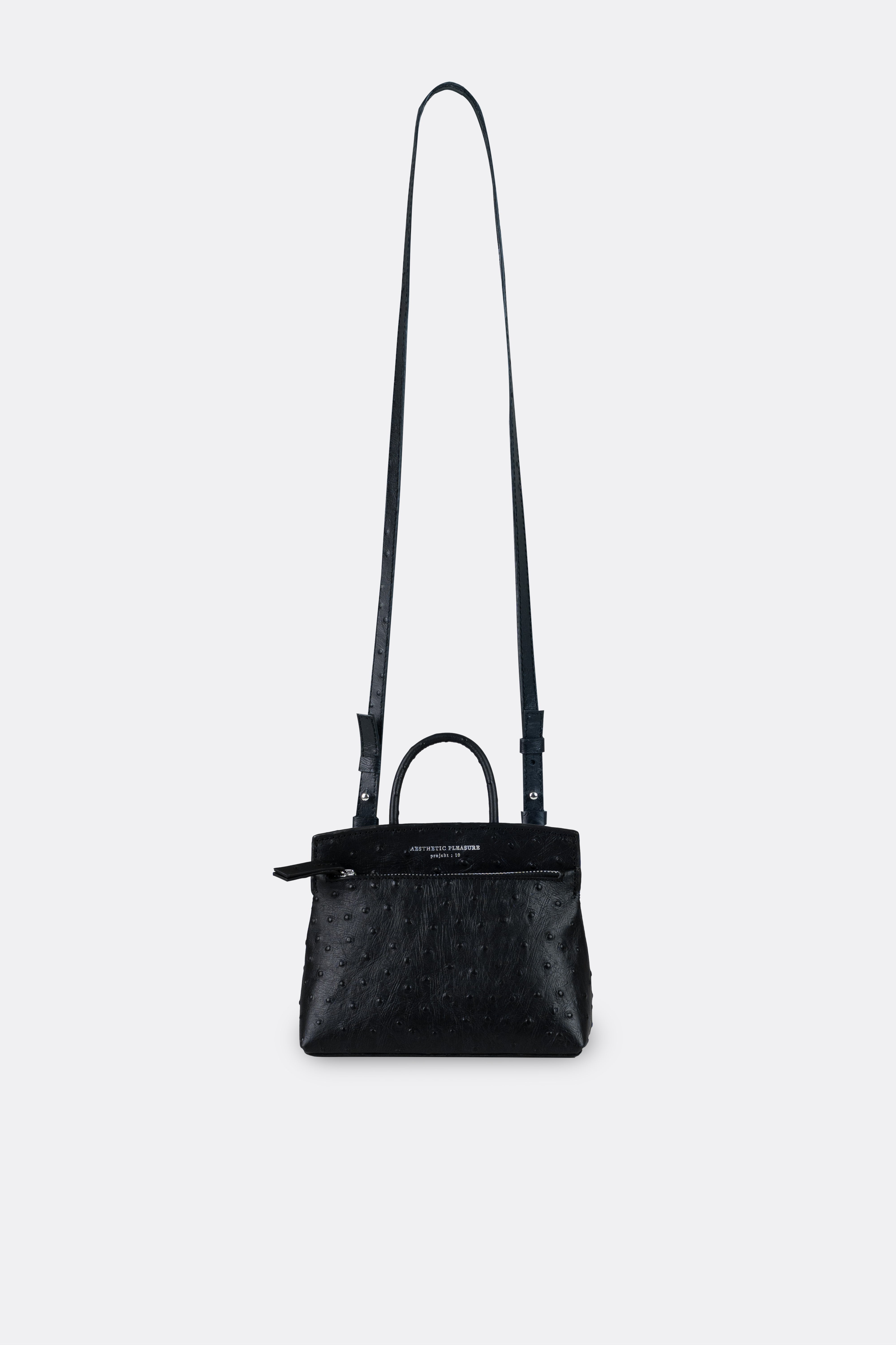 Mini Ace Bag Ostrich Black