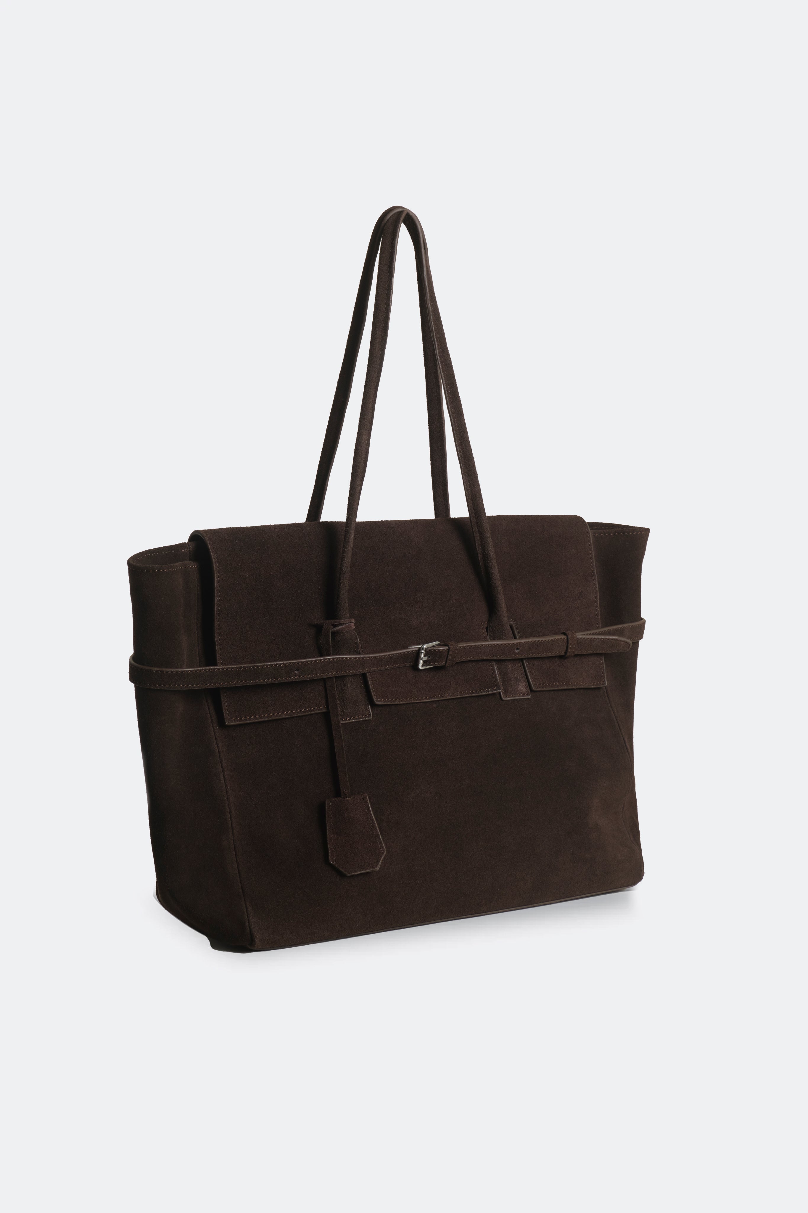 Obi Bag Suede Dark Brown