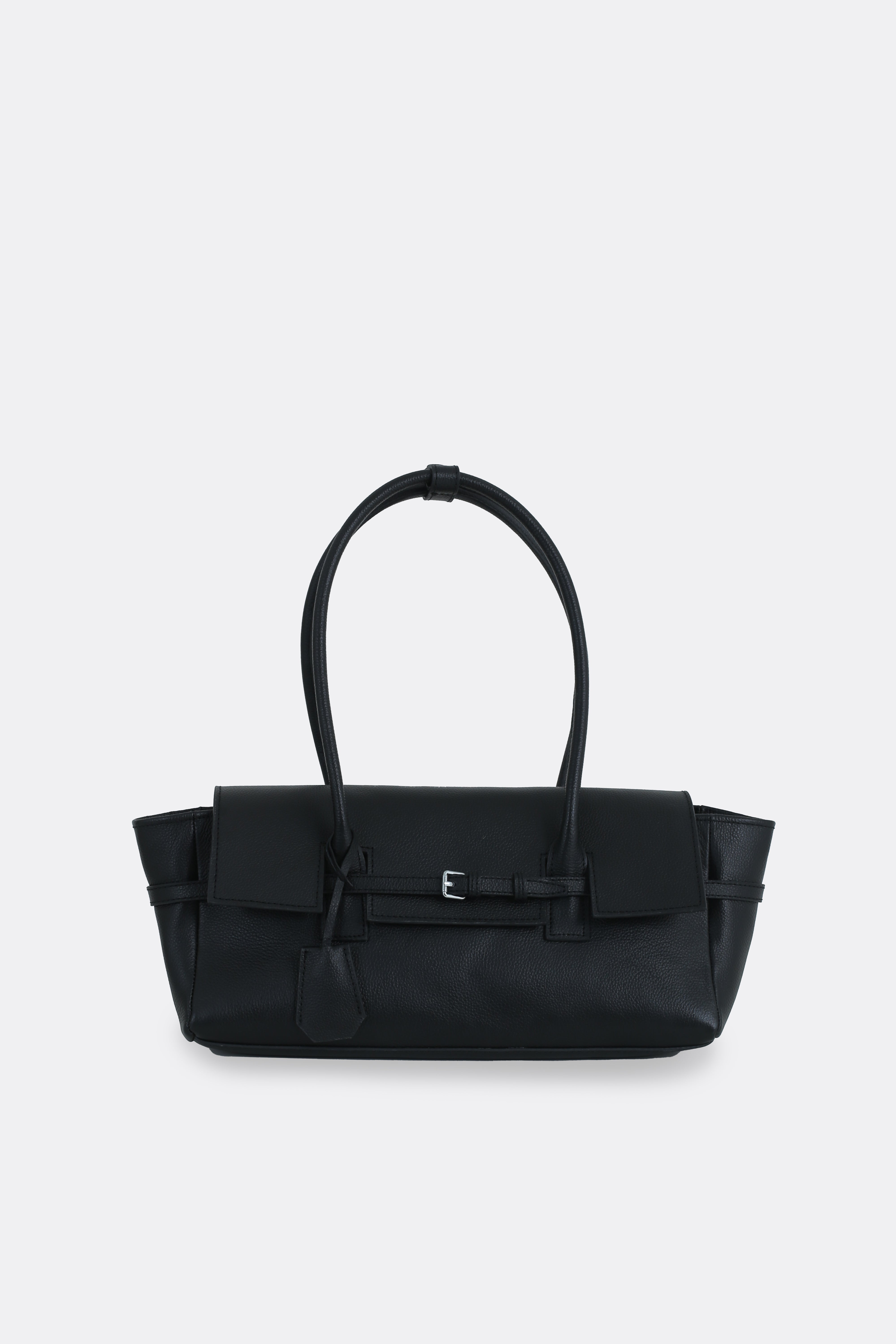 Obi Baguette Bag Grain Black