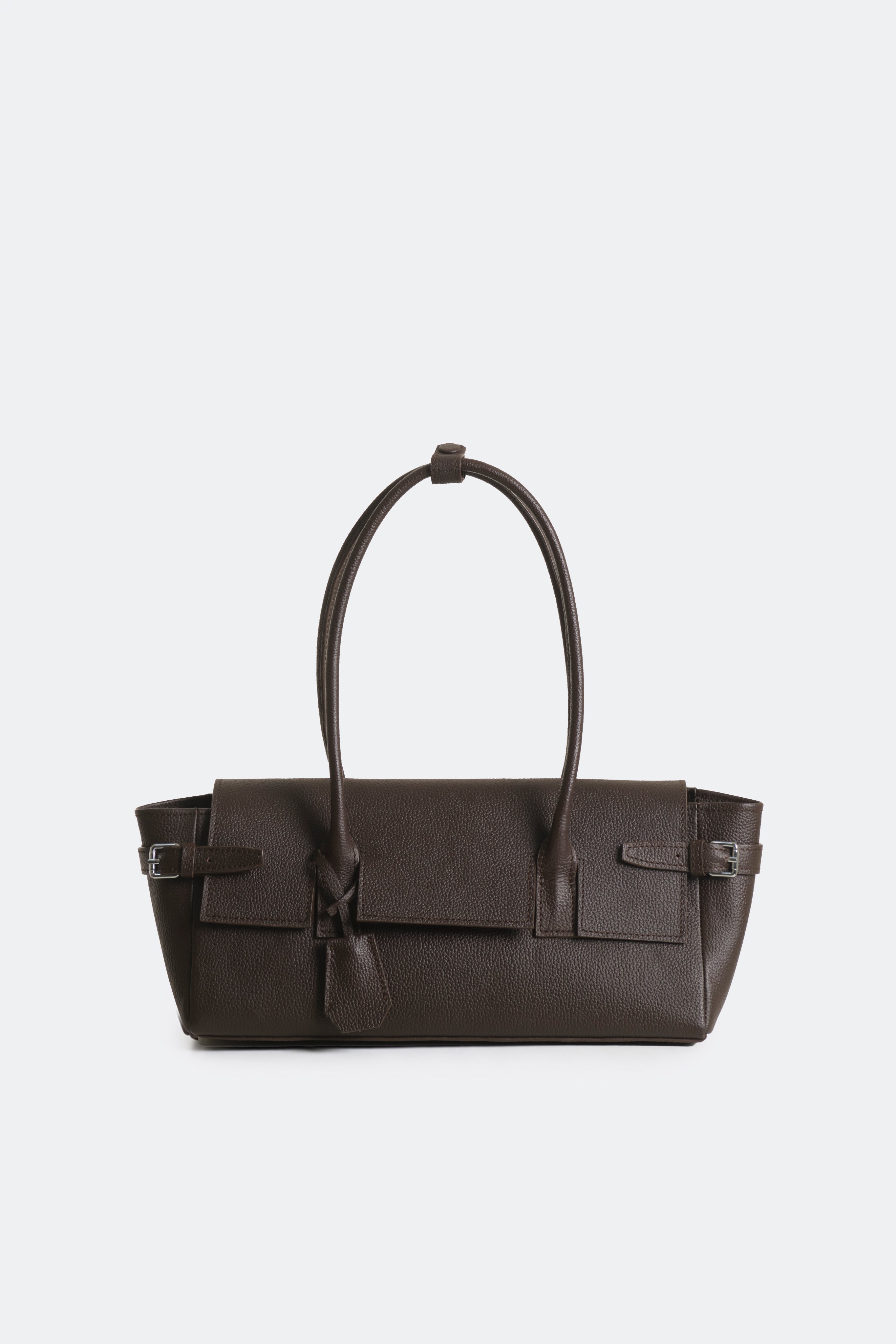 Rocco Baguette Bag Grain Brown