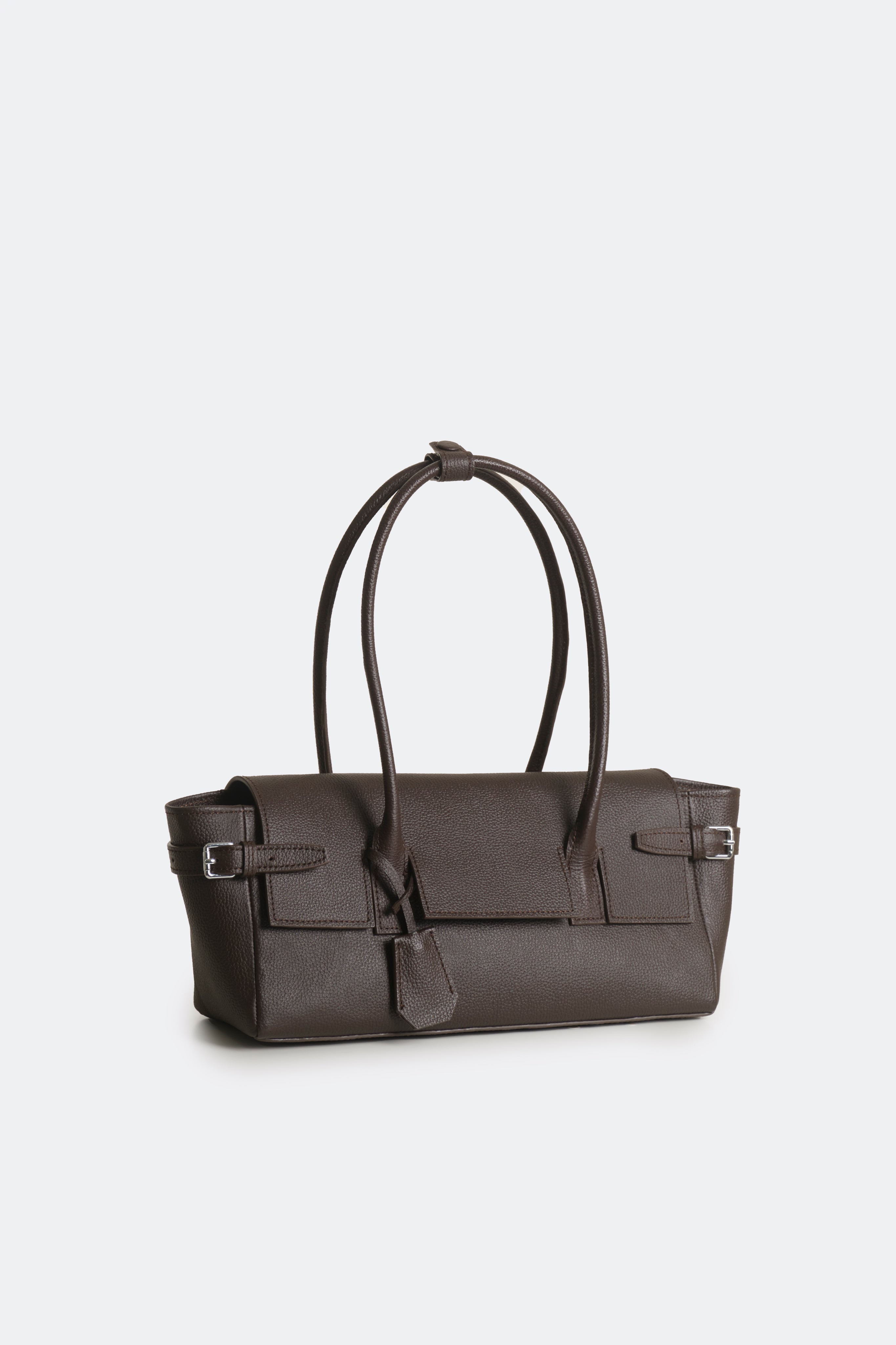 Rocco Baguette Bag Grain Brown