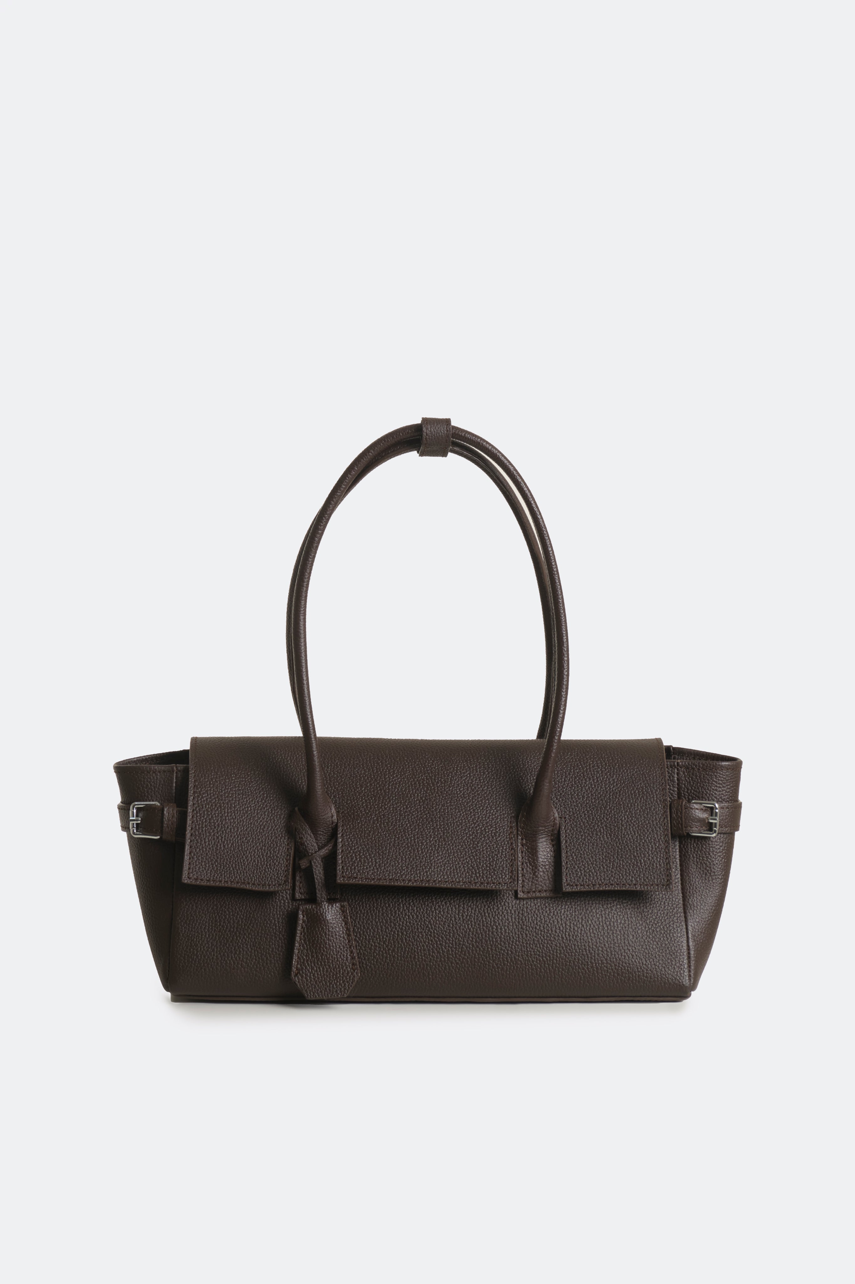Rocco Baguette Bag Grain Brown