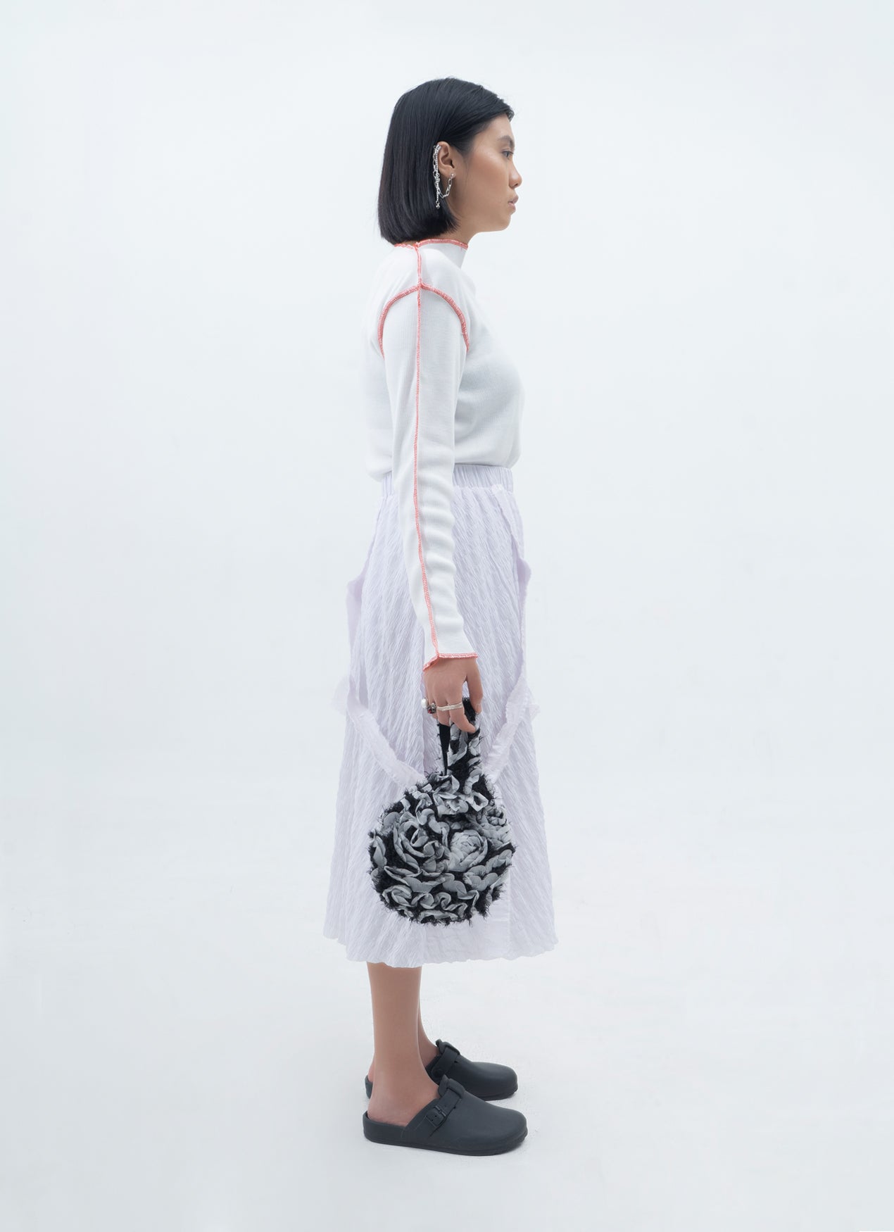 Rose Hand Bag Black