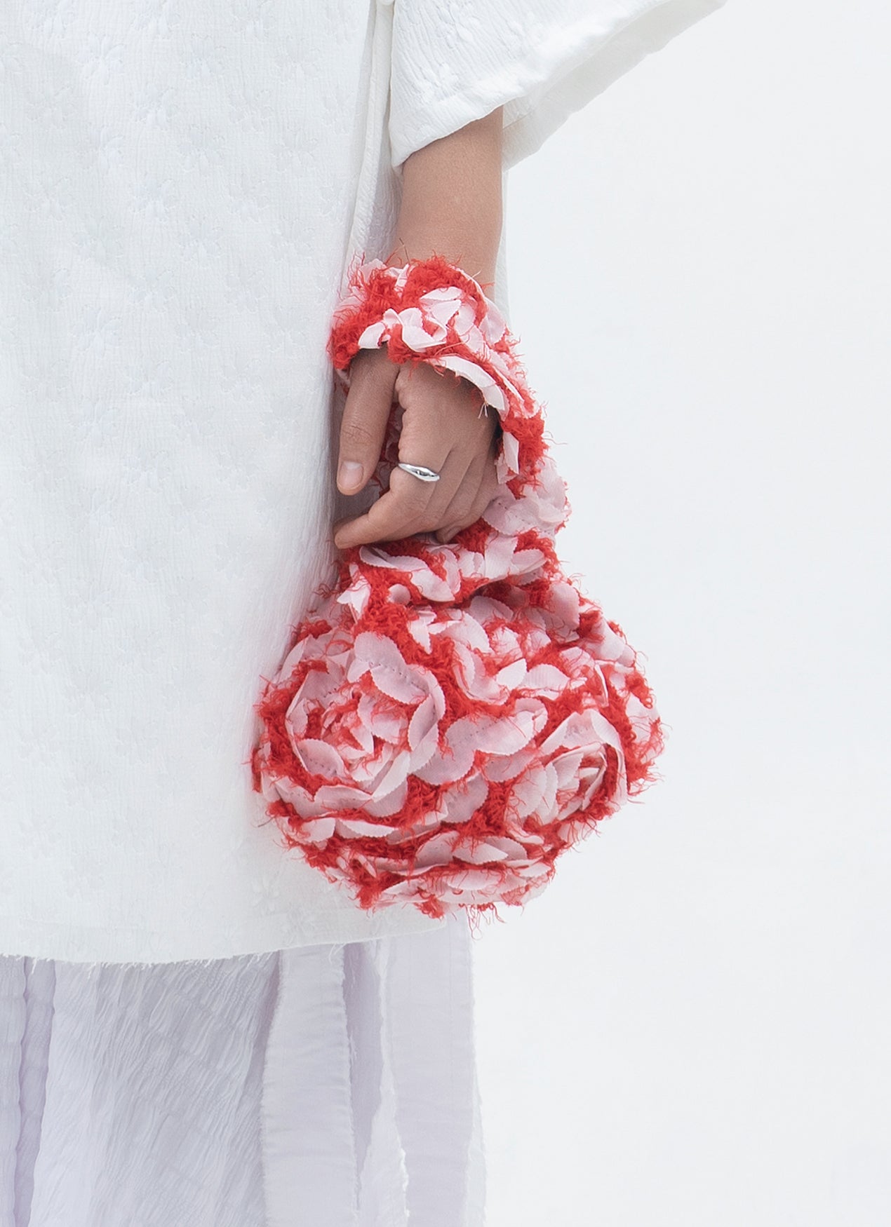 Rose Hand Bag Red