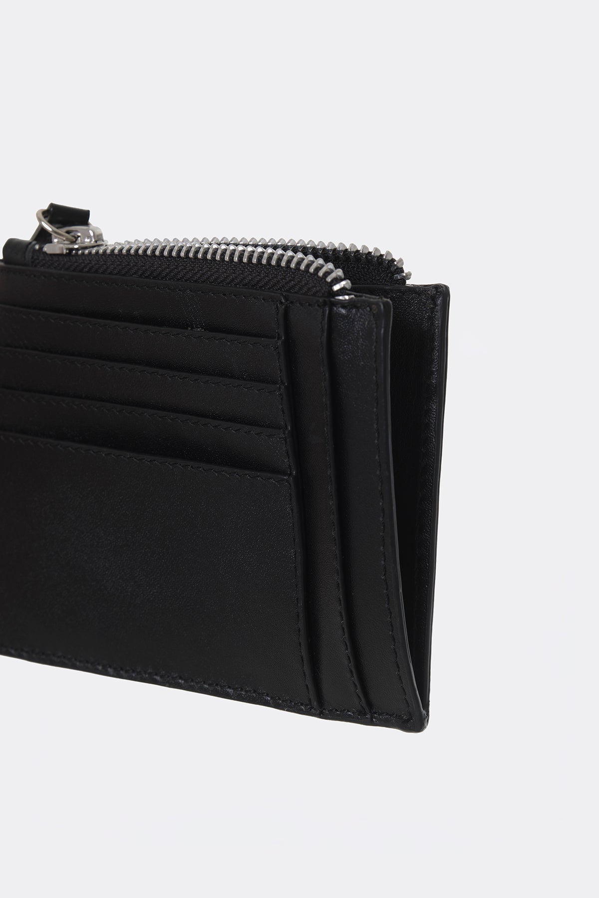 Vase Lanyard Card Wallet Nappa Black Snakeskin Black