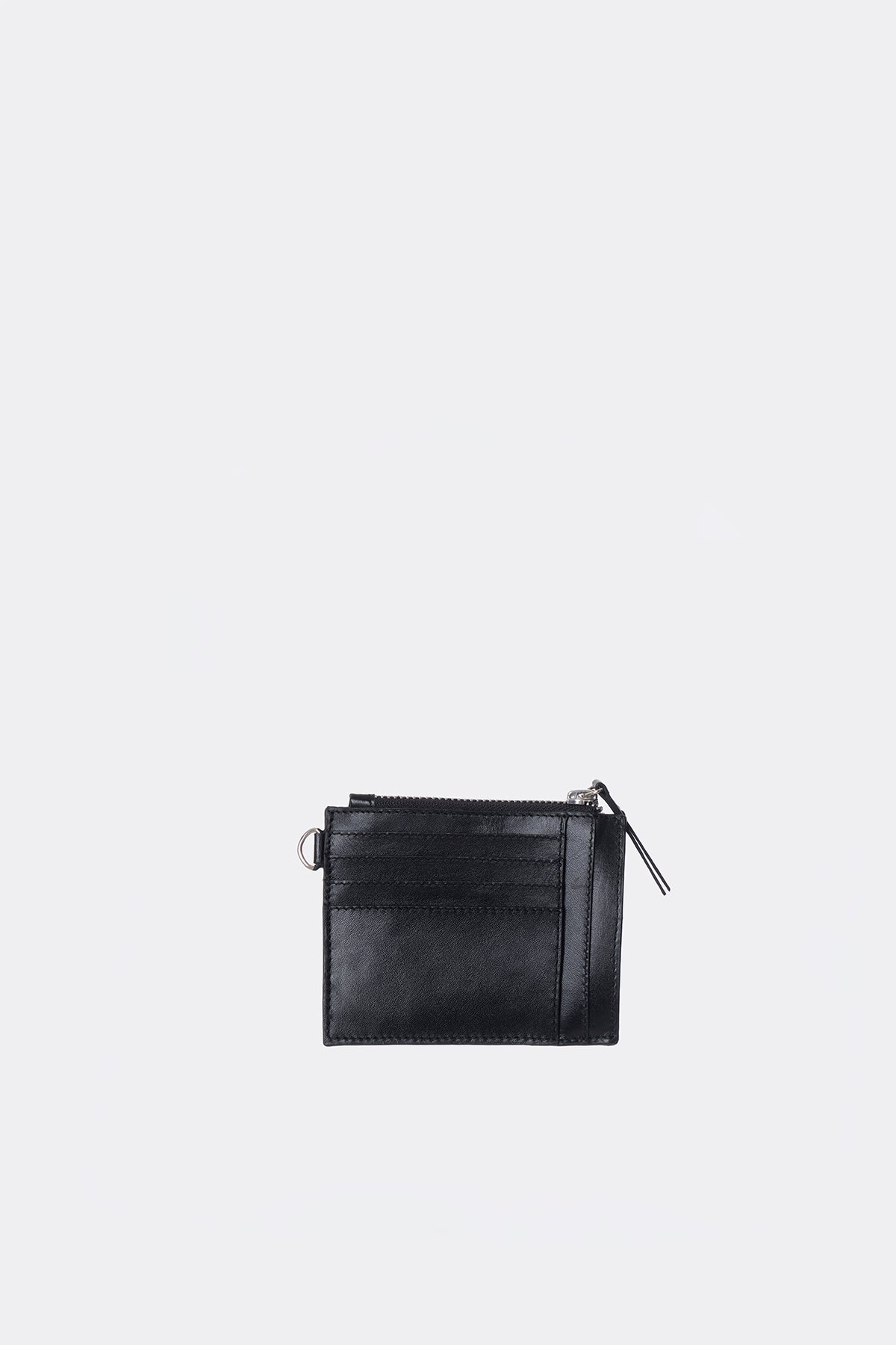 Vase Lanyard Card Wallet Nappa Black Snakeskin Black